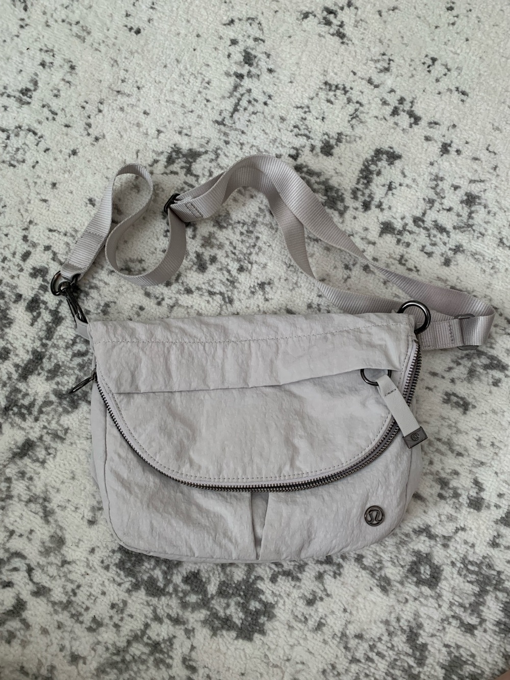 lululemon athletica Light Gray Crossbody Bag